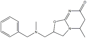 2,3,5,6-Tetrahydro-2-[[benzyl(methyl)amino]methyl]-5-methyl-7H-oxazolo[3,2-a]pyrimidin-7-one Struktur