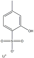 2-Hydroxy-4-methylbenzenesulfonic acid lithium salt Struktur