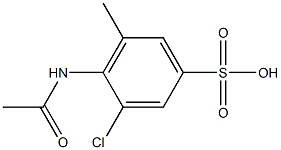 4-Acetylamino-3-chloro-5-methylbenzenesulfonic acid Struktur