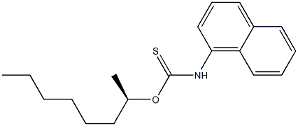 (-)-N-(1-Naphthalenyl)thiocarbamic acid O-[(R)-1-methylheptyl] ester Struktur