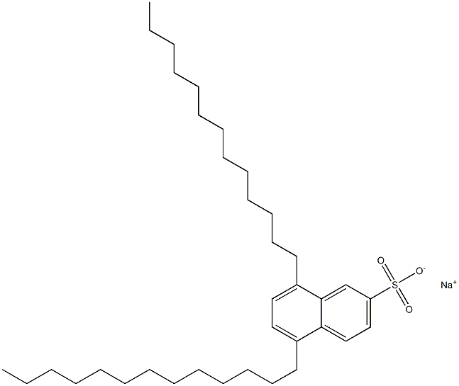 5,8-Ditridecyl-2-naphthalenesulfonic acid sodium salt Struktur