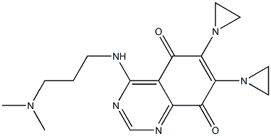 6,7-Bis(1-aziridinyl)-4-(3-dimethylaminopropylamino)quinazoline-5,8-dione Struktur