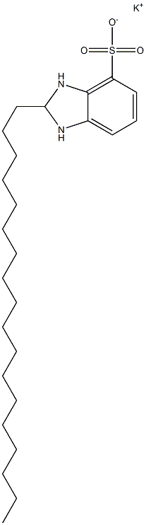 2,3-Dihydro-2-octadecyl-1H-benzimidazole-4-sulfonic acid potassium salt Struktur