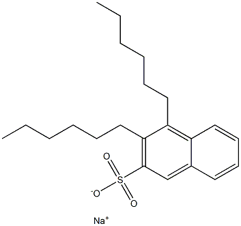 3,4-Dihexyl-2-naphthalenesulfonic acid sodium salt Struktur