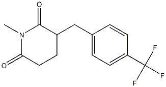 3-(4-Trifluoromethylbenzyl)-1-methylpiperidine-2,6-dione Struktur