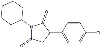 1-Cyclohexyl-3-(4-chlorophenyl)pyrrolidine-2,5-dione Struktur