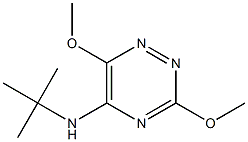 3,6-Dimethoxy-5-(tert-butylamino)-1,2,4-triazine Struktur