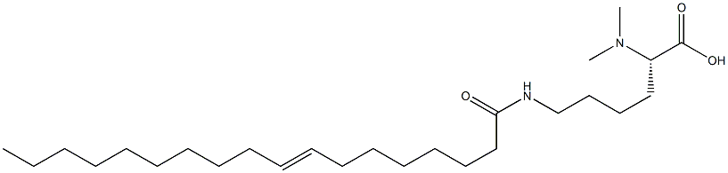 N6-(8-Octadecenoyl)-N2,N2-dimethyllysine Struktur