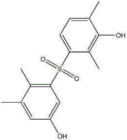 3,3'-Dihydroxy-2,4,5',6'-tetramethyl[sulfonylbisbenzene] Struktur