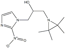 1-(2,2,3,3-Tetramethyl-1-aziridinylmethyl)-2-(2-nitro-1H-imidazol-1-yl)ethanol Struktur