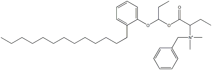 N,N-Dimethyl-N-benzyl-N-[1-[[1-(2-tridecylphenyloxy)propyl]oxycarbonyl]propyl]aminium Struktur