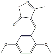 3-Methyl-4-(2,5-dimethoxybenzylidene)isoxazol-5(4H)-one Struktur