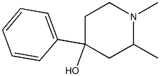 1,2-Dimethyl-4-hydroxy-4-phenylpiperidine Struktur