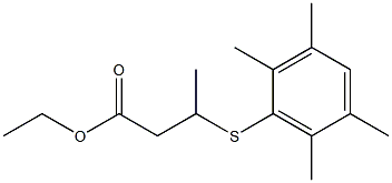 3-[(2,3,5,6-Tetramethylphenyl)thio]butyric acid ethyl ester Struktur