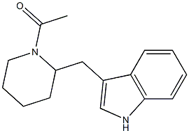 1-Acetyl-2-(1H-indol-3-ylmethyl)piperidine Struktur