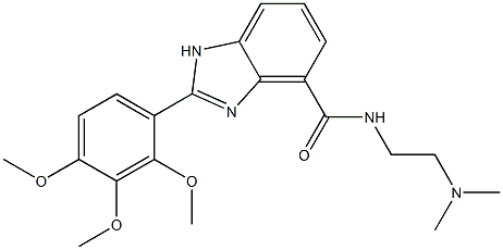 2-(2,3,4-Trimethoxyphenyl)-N-[2-(dimethylamino)ethyl]-1H-benzimidazole-4-carboxamide Struktur