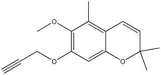 2,2,5-Trimethyl-6-methoxy-7-(2-propynyloxy)-2H-1-benzopyran Struktur