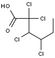 2,2,3,4-Tetrachlorohexanoic acid Struktur