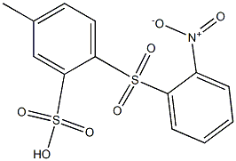 5-Methyl-2-[(2-nitrophenyl)sulfonyl]benzenesulfonic acid Struktur