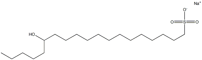 14-Hydroxynonadecane-1-sulfonic acid sodium salt Struktur