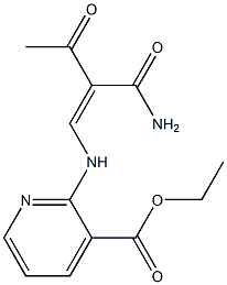 3-Oxo-2-[(Z)-[3-(ethoxycarbonyl)-2-pyridinyl]aminomethylene]butanamide Struktur