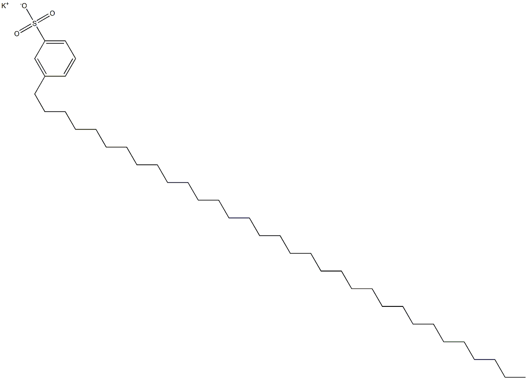 3-(Tritriacontan-1-yl)benzenesulfonic acid potassium salt Struktur