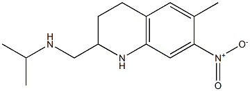 1,2,3,4-Tetrahydro-6-methyl-N-(1-methylethyl)-7-nitro-2-quinolinemethanamine Struktur