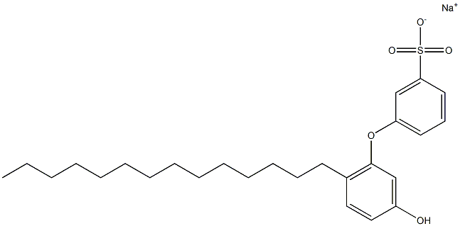 3'-Hydroxy-6'-tetradecyl[oxybisbenzene]-3-sulfonic acid sodium salt Struktur