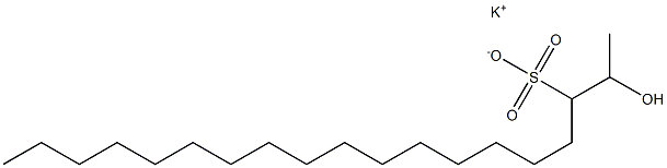 2-Hydroxynonadecane-3-sulfonic acid potassium salt Struktur