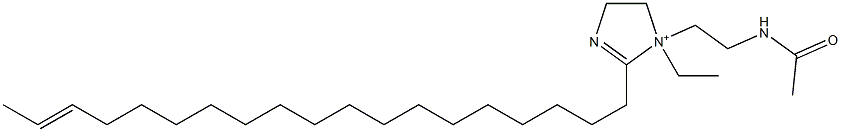 1-[2-(Acetylamino)ethyl]-1-ethyl-2-(17-nonadecenyl)-2-imidazoline-1-ium Struktur