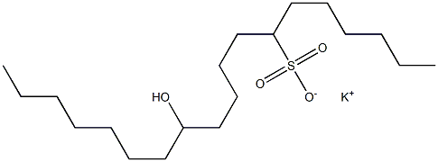 12-Hydroxynonadecane-7-sulfonic acid potassium salt Struktur