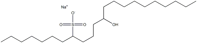 12-Hydroxydocosane-8-sulfonic acid sodium salt Struktur