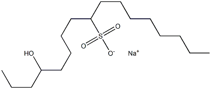 4-Hydroxyheptadecane-9-sulfonic acid sodium salt Struktur