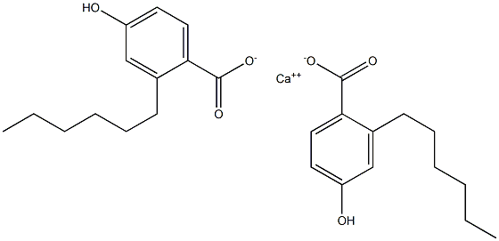 Bis(2-hexyl-4-hydroxybenzoic acid)calcium salt Struktur