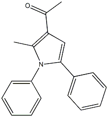 3-Acetyl-1,5-diphenyl-2-methyl-1H-pyrrole Struktur