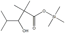 2,2,4-Trimethyl-3-hydroxyvaleric acid (trimethylsilyl) ester Struktur