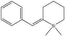 2-Benzylidene-1,1-dimethyl-1-silacyclohexane Struktur