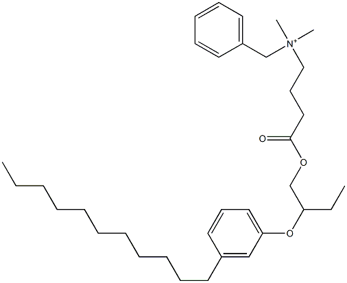 N,N-Dimethyl-N-benzyl-N-[3-[[2-(3-undecylphenyloxy)butyl]oxycarbonyl]propyl]aminium Struktur