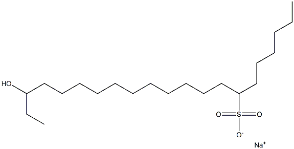 19-Hydroxyhenicosane-7-sulfonic acid sodium salt Struktur