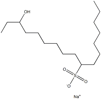 15-Hydroxyheptadecane-8-sulfonic acid sodium salt Struktur