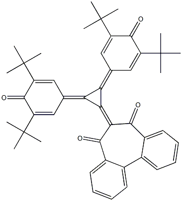 6-[2,3-Bis(3,5-ditert-butyl-4-oxo-2,5-cyclohexadiene-1-ylidene)cyclopropane-1-ylidene]-5H-dibenzo[a,c]cycloheptene-5,7(6H)-dione Struktur