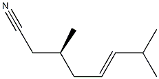 [S,(+)]-3,7-Dimethyl-5-octenenitrile Struktur