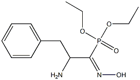 2-Amino-1-hydroxyimino-3-phenylpropylphosphonic acid diethyl ester Struktur