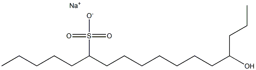 14-Hydroxyheptadecane-6-sulfonic acid sodium salt Struktur