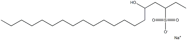 5-Hydroxyicosane-3-sulfonic acid sodium salt Struktur