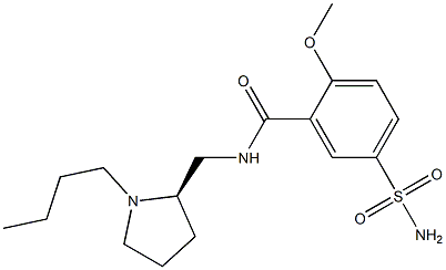 N-[[(2R)-1-Butyl-2-pyrrolidinyl]methyl]-2-methoxy-5-sulfamoylbenzamide Struktur