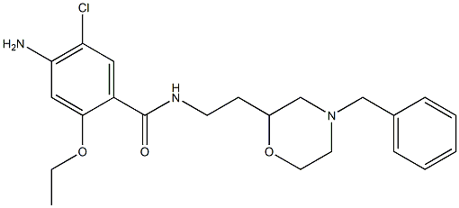 4-Amino-5-chloro-2-ethoxy-N-[2-(4-benzylmorpholin-2-yl)ethyl]benzamide Struktur