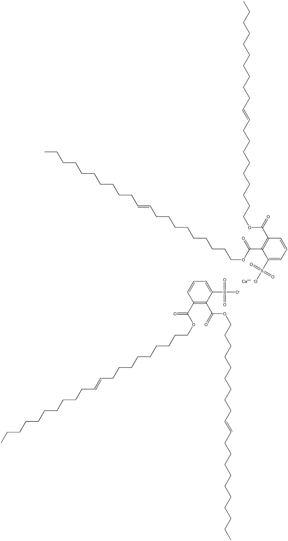 Bis[2,3-di(10-henicosenyloxycarbonyl)benzenesulfonic acid]calcium salt Struktur