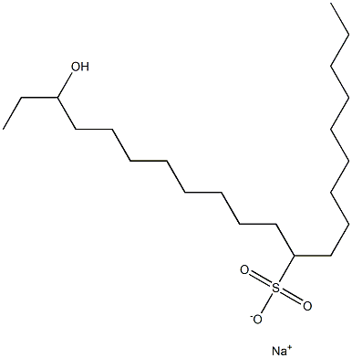 19-Hydroxyhenicosane-10-sulfonic acid sodium salt Struktur