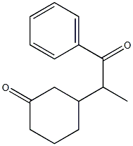 3-(1-Methyl-2-oxo-2-phenylethyl)cyclohexanone Struktur